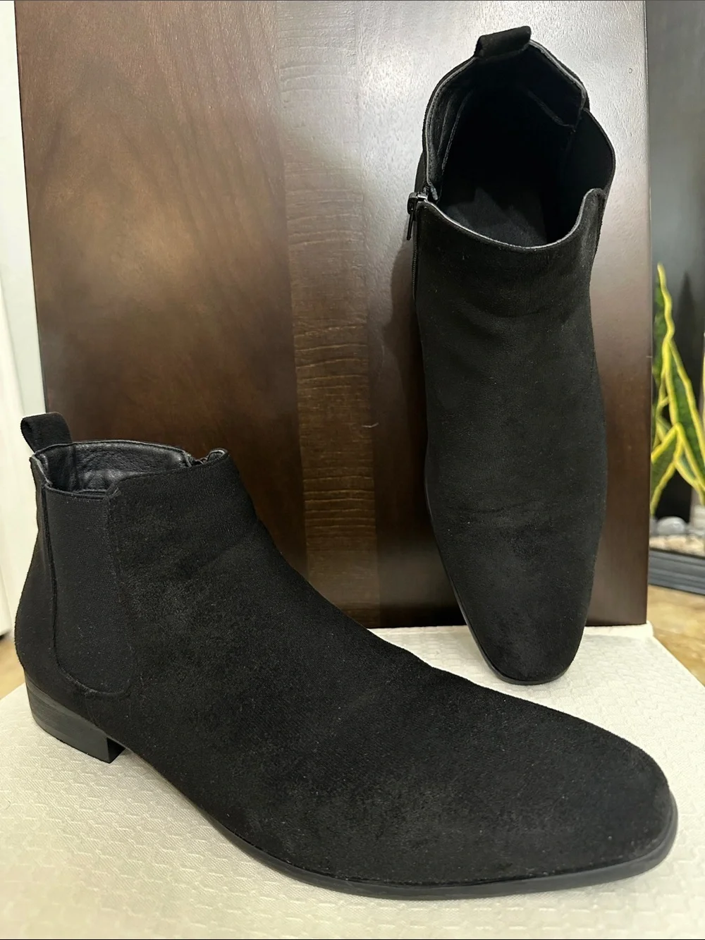 Men's Black Suede Chelsea Boots